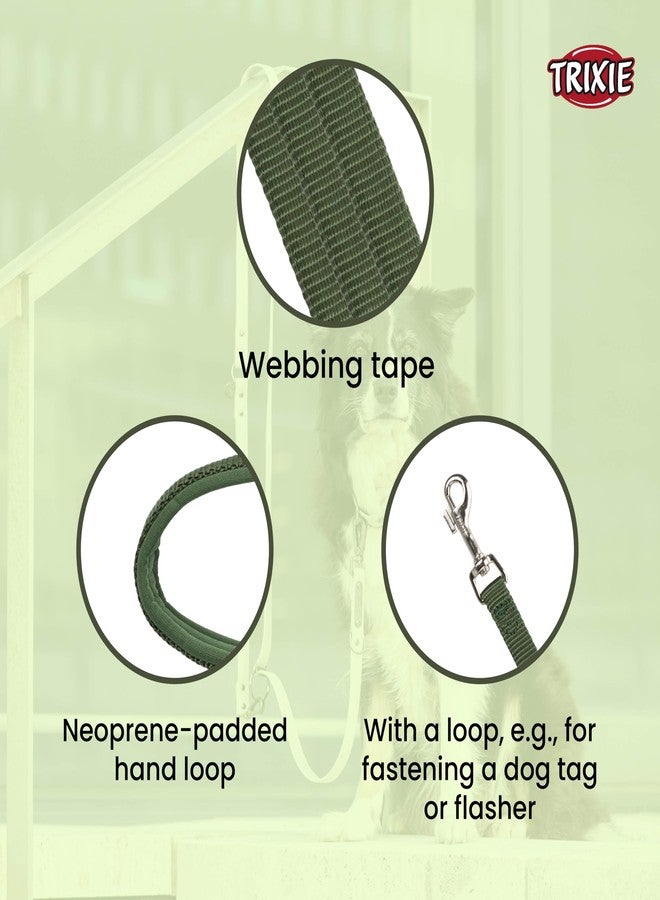 Trixie Combo of Trixie Premium Nylon Adjustable Dog Leash with Stainless Steel Hooks - M-L (20mm, Forest Color) and Sports Ball Natural Rubber Toy for Dog - Image 4